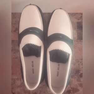 Marc Nolan Black And White Loafers